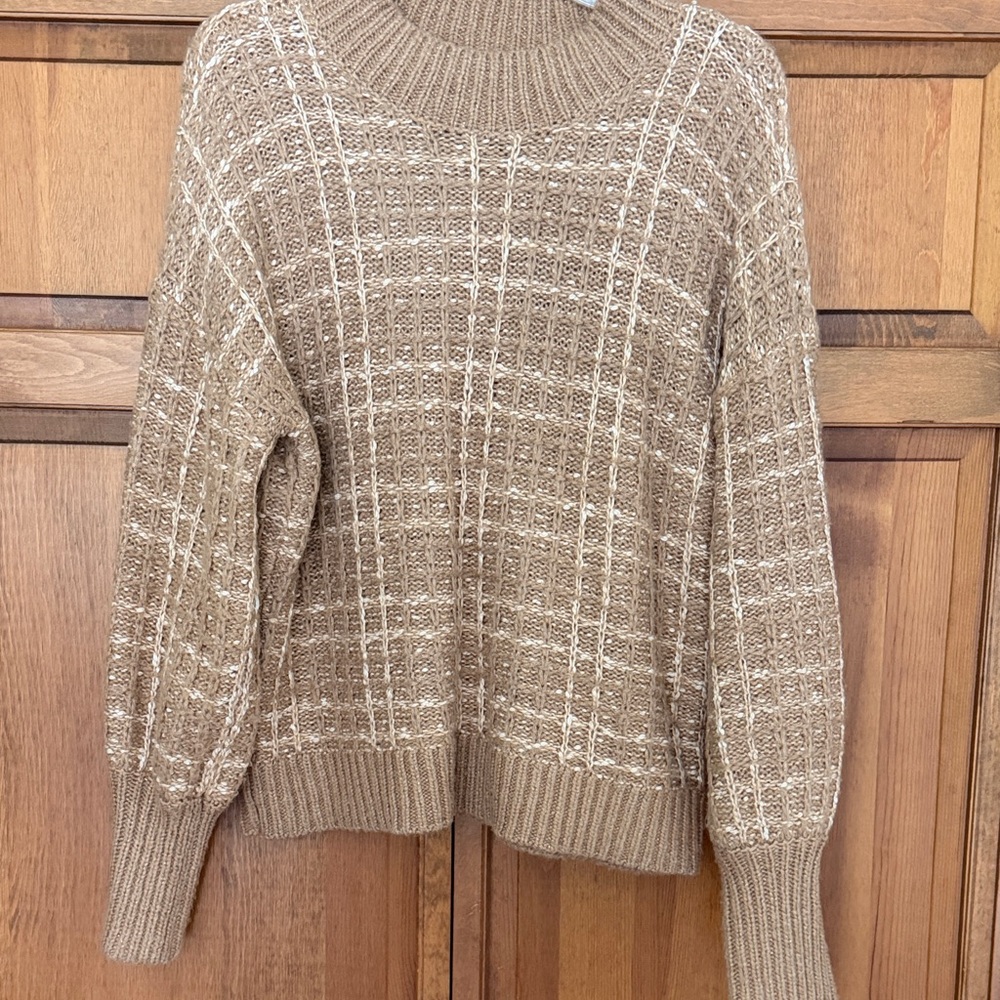 Ann Taylor Factory Textured Brown Sweater